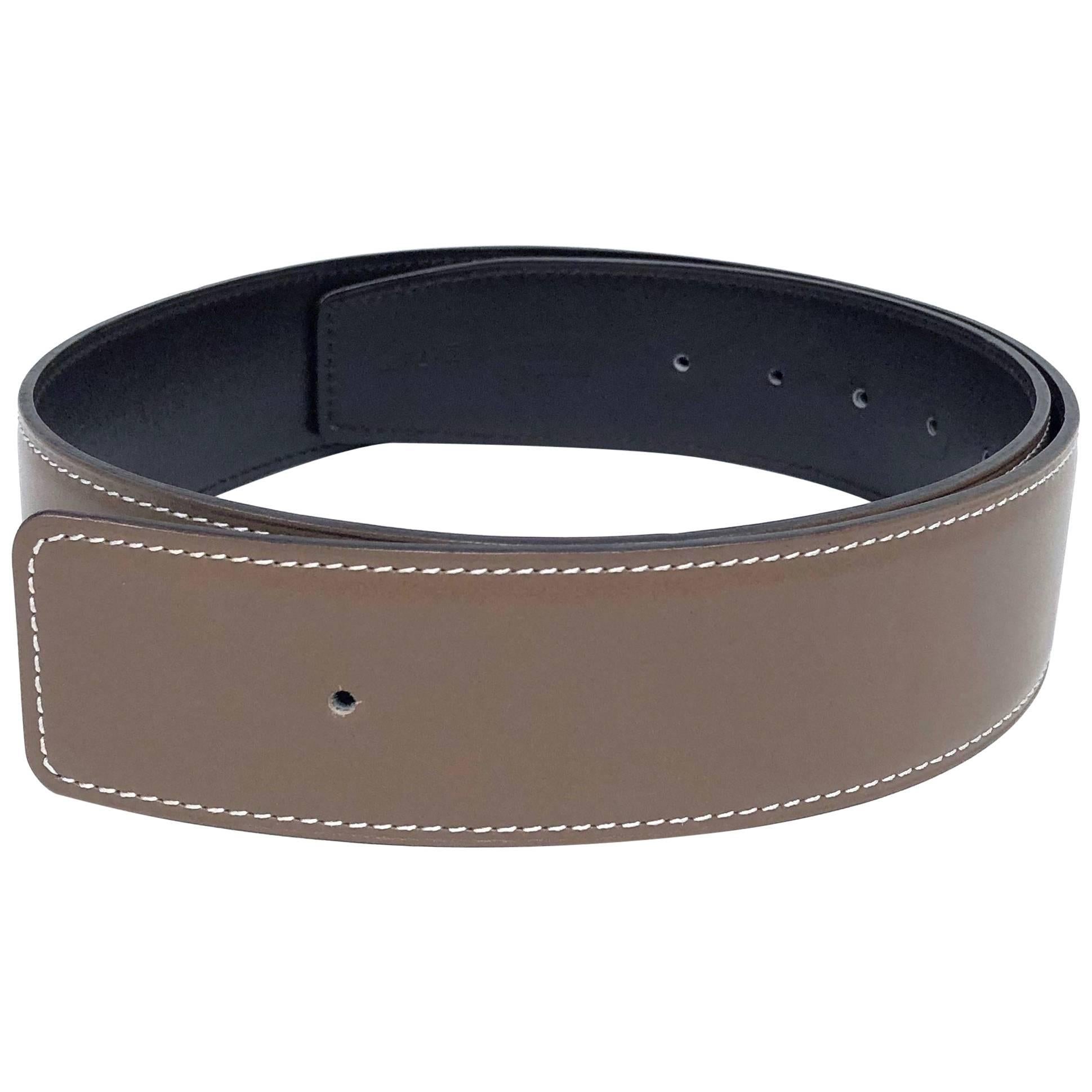 Hermès Leather Belt Strap 42 mm Reversible size 70 cm