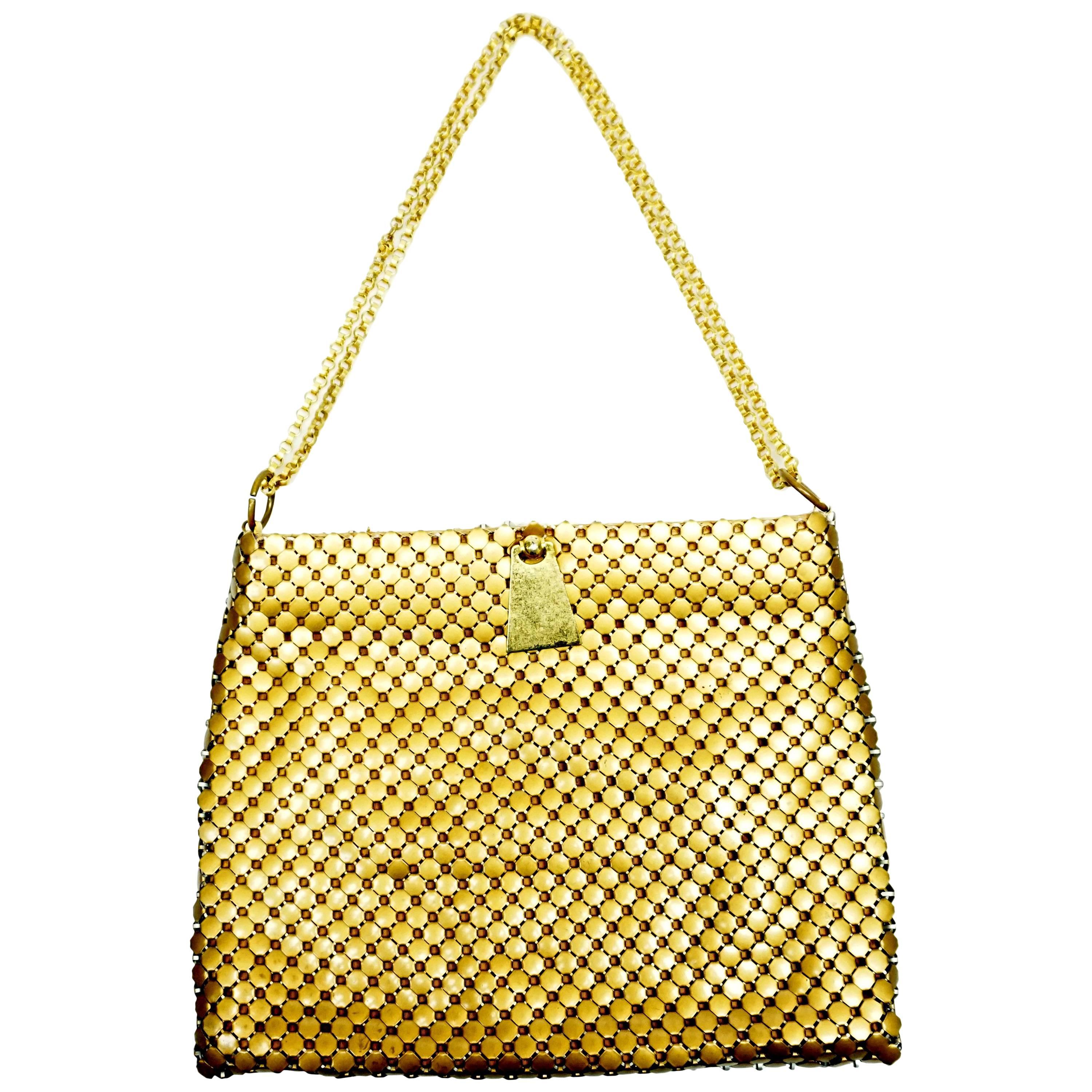 Whiting & Davis Gold Mesh Handbag - Circa 60's