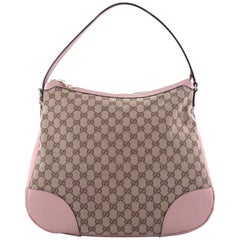 Gucci Bree Hobo GG Canvas with Leather Large