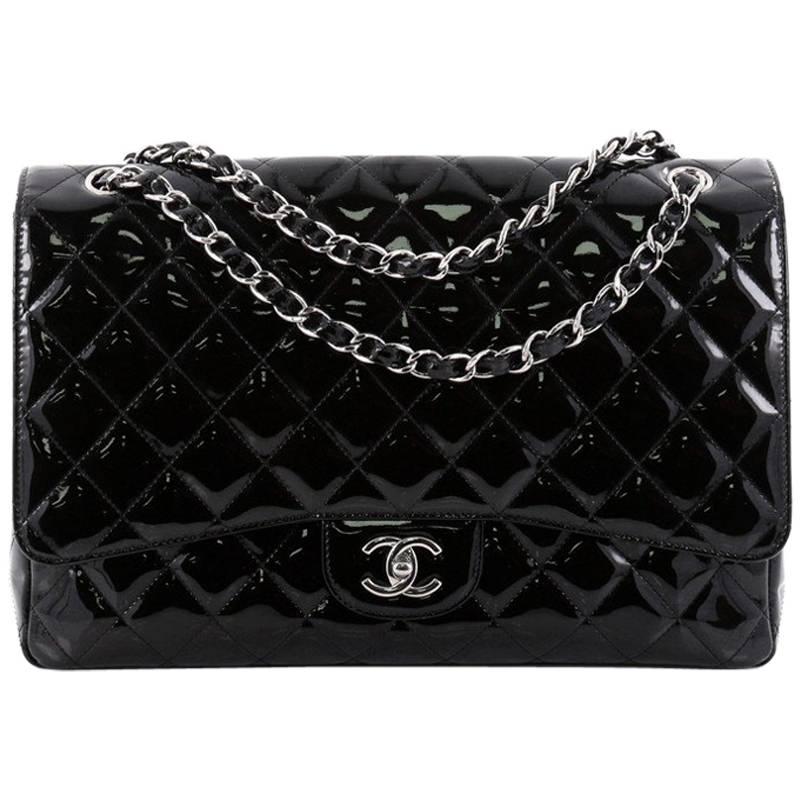 Chanel Classic Quilted Patent Max Single Flap Bag 