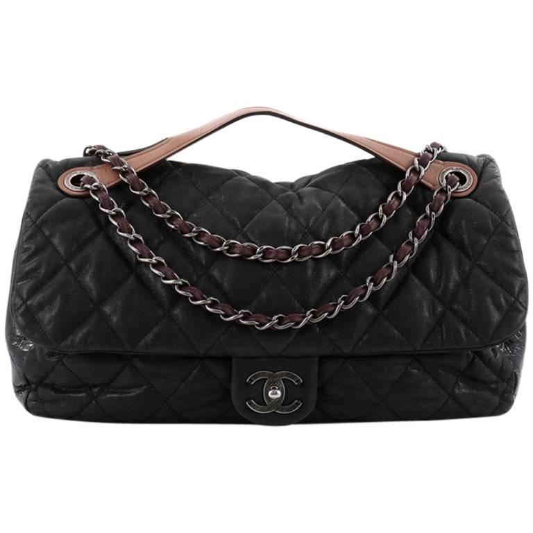 Chanel In the Mix Flap Bag Quilted Iridescent Leather Jumbo at 1stDibs ...