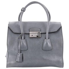 Prada Twin Pocket Lock Flap Tote Glace Calf Medium