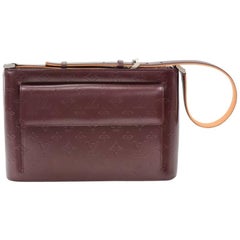 Louis Vuitton Allston Purple Monogram Mat Leather Shoulder Bag 