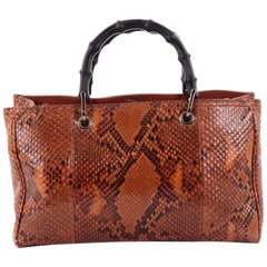 Gucci Bamboo Shopper Tote Python Medium