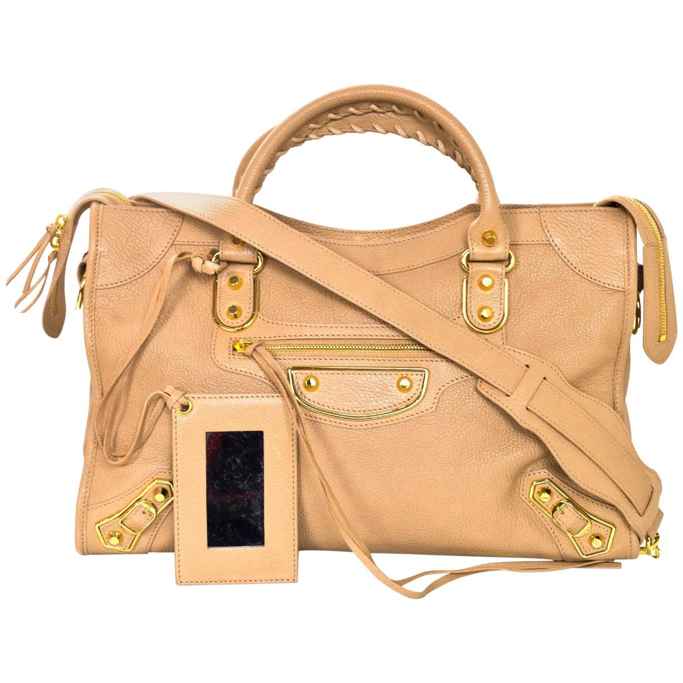 balenciaga nude bag