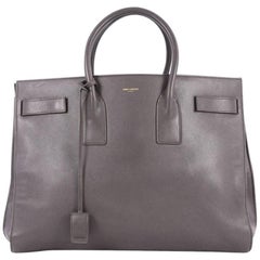 Saint Laurent Sac de Jour Handbag Leather Large