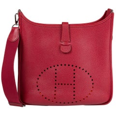 2010 Hermès Evelyn Rouge Garance Bag  