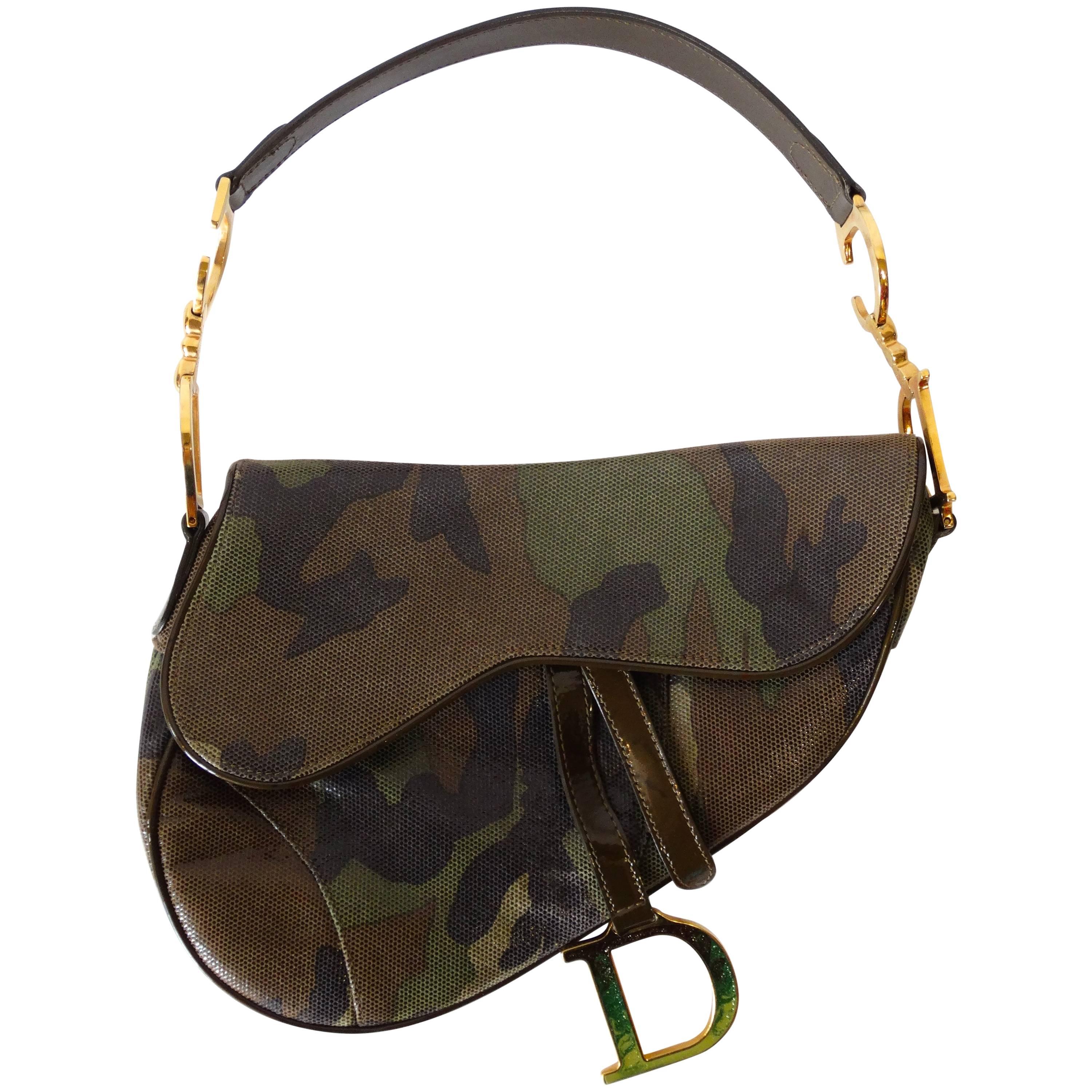 Christian Dior Camouflage Saddle Bag at 