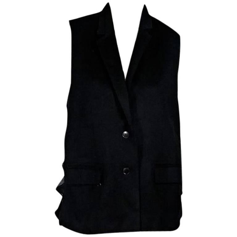 Alexander Wang Black Sheer-Back Vest