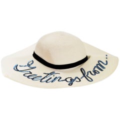 Eugenia Kim Cream Sequins Greetings From... Floppy Sun Hat