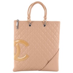 Chanel Cambon Flat Tote Quilted Leather
