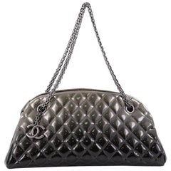 Chanel Just Mademoiselle Degrade Quilted Patent Medium Handbag