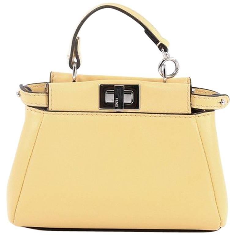 Fendi Peekaboo Handbag Leather Micro