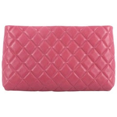 Chanel Square Timeless Clutch Quilted Lambskin Bag