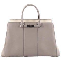 Gucci Lady Bamboo Top Handle Bag Leather
