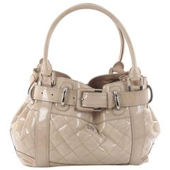 Burberry Beaton Bag Quilted Patent Large