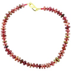 Tourmaline and Pink Quartz Cocktail Necklace