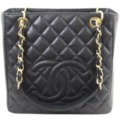 Chanel Black Caviar leather Small Shopping Bag