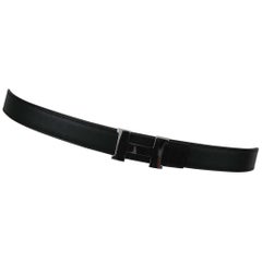 Hermes H Belt Buckle & Skinny Reversible Leather Strap