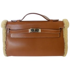 Hermes Teddy Plush Kelly Pochette Muff