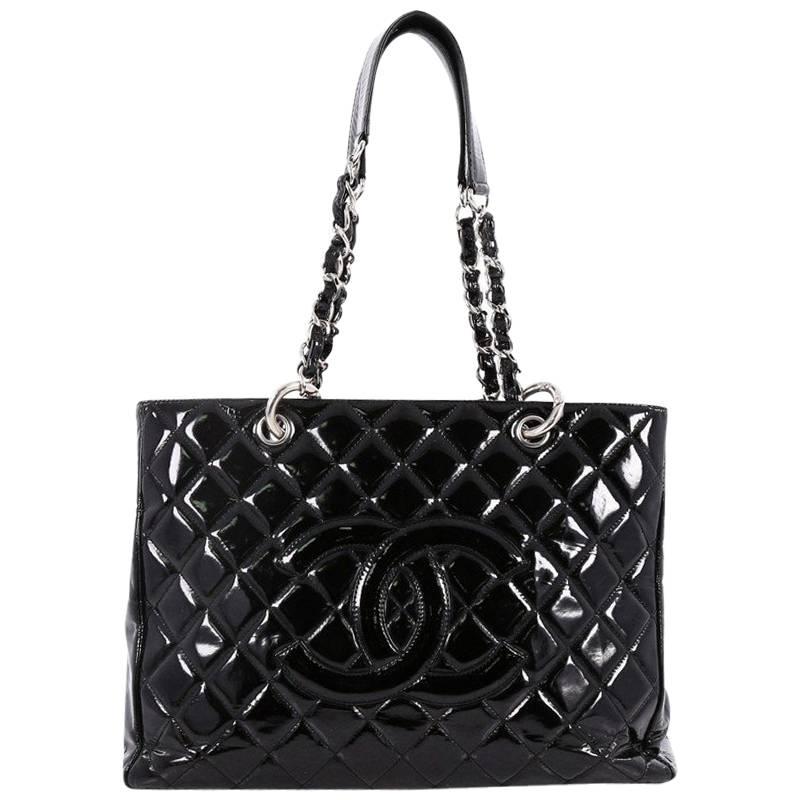 Chanel Grand Shopping Tote Quilted Patent
