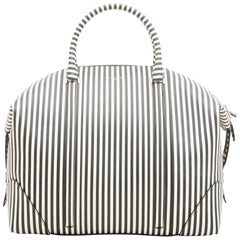 GIVENCHY Weekend Bag in Black and White Striped Leather