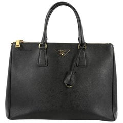 Prada Double Zip Lux Tote Saffiano Leather Large