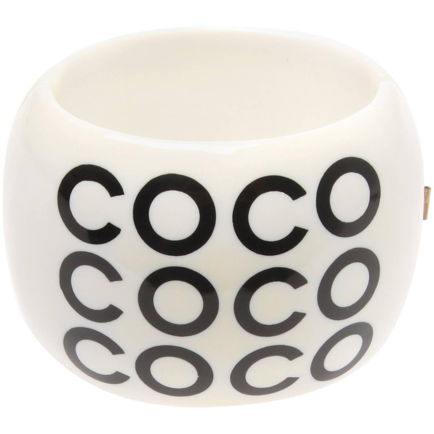 Chanel Spring 2011 Resin COCO cuff For Sale