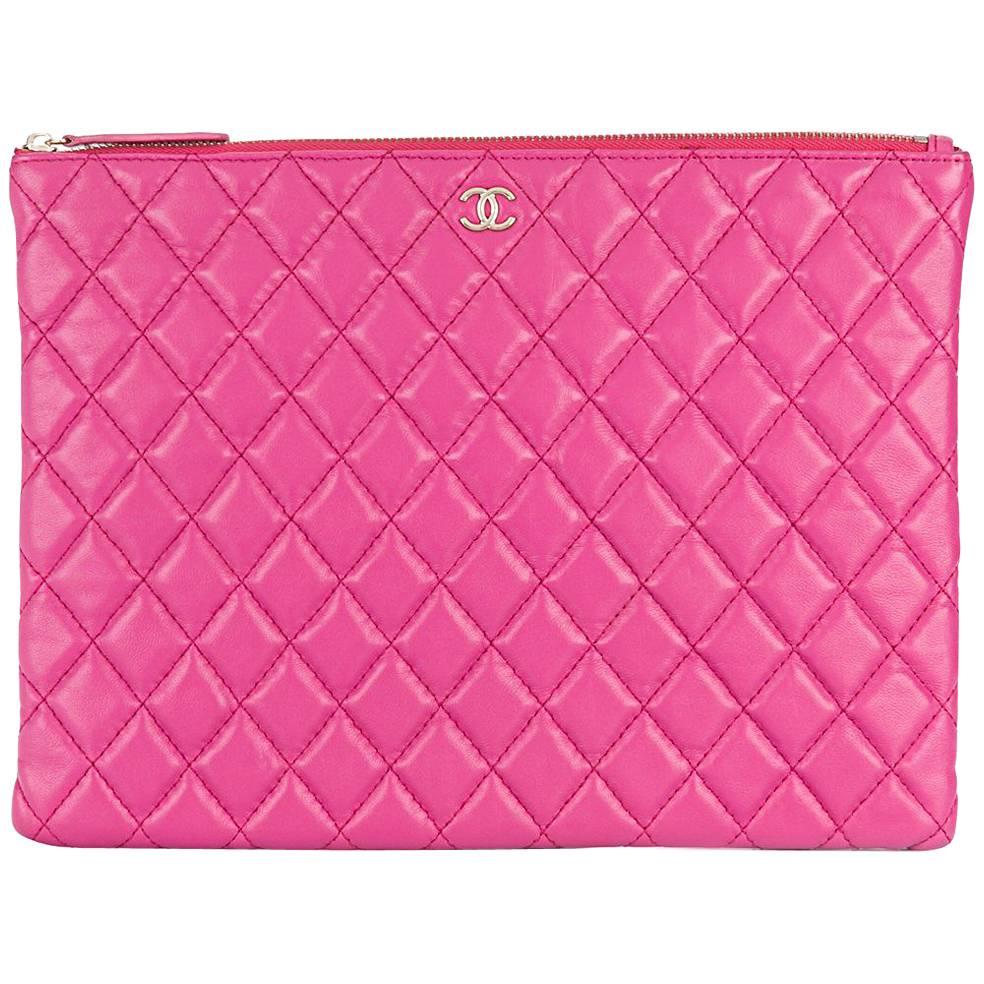 Chanel Large Quilted Clutch Bag