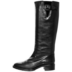 Tod's Black Leather Boots Sz 38 with DB