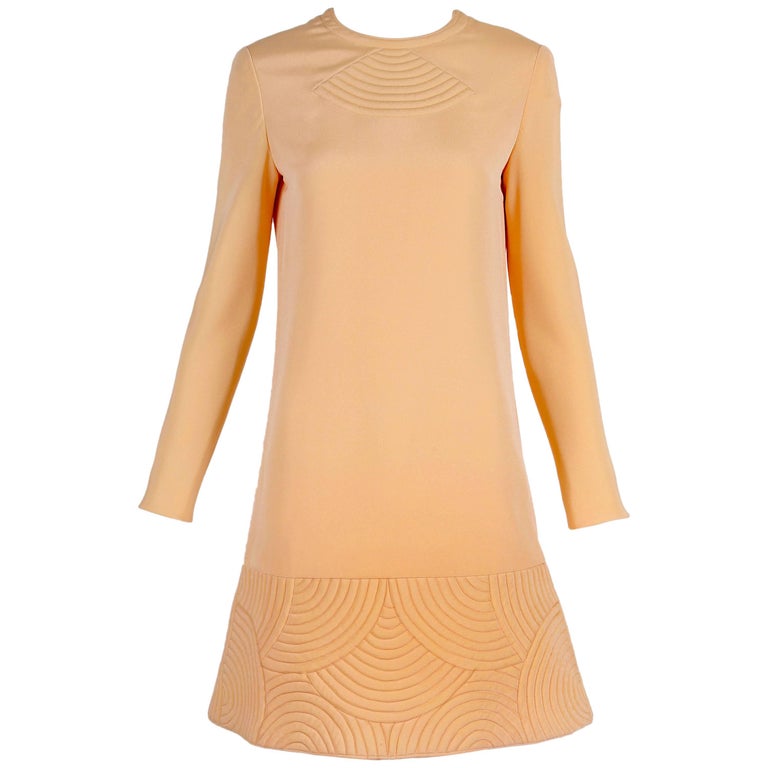 Space-age minidress with geometric design, 1970s, offered by Rachel Zabar Vintage