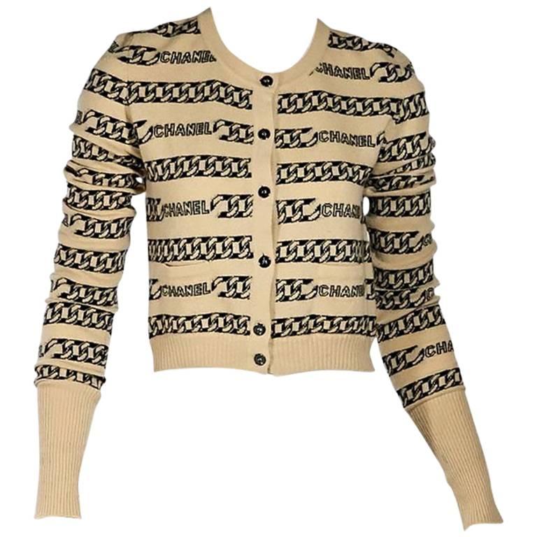 Vintage Chanel Striped Cardigan 