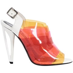 Multicolor Fendi PVC Panel Slingback Sandals