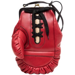 Used Moschino Runway Leather Boxing Glove Handbag, Spring 2001