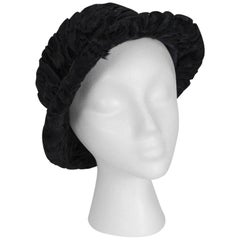 Black Astrakhan Bowler Hat, 1950s