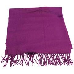 Hermes Purple Cashmere Scarf