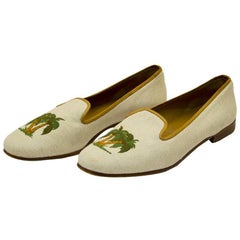 Vintage 1990s Stubbs and Wootten Palm Tree Slippers