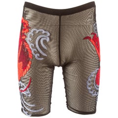 Tom Ford for Gucci unisex sheer embroidered cycling shorts, Spring-Summer 2001