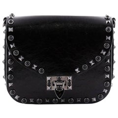 Valentino Rolling Rockstud Crossbody Bag Leather with Cabochons Small