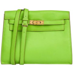 2012 Hermes Apple Green Swift Leather Kelly Danse