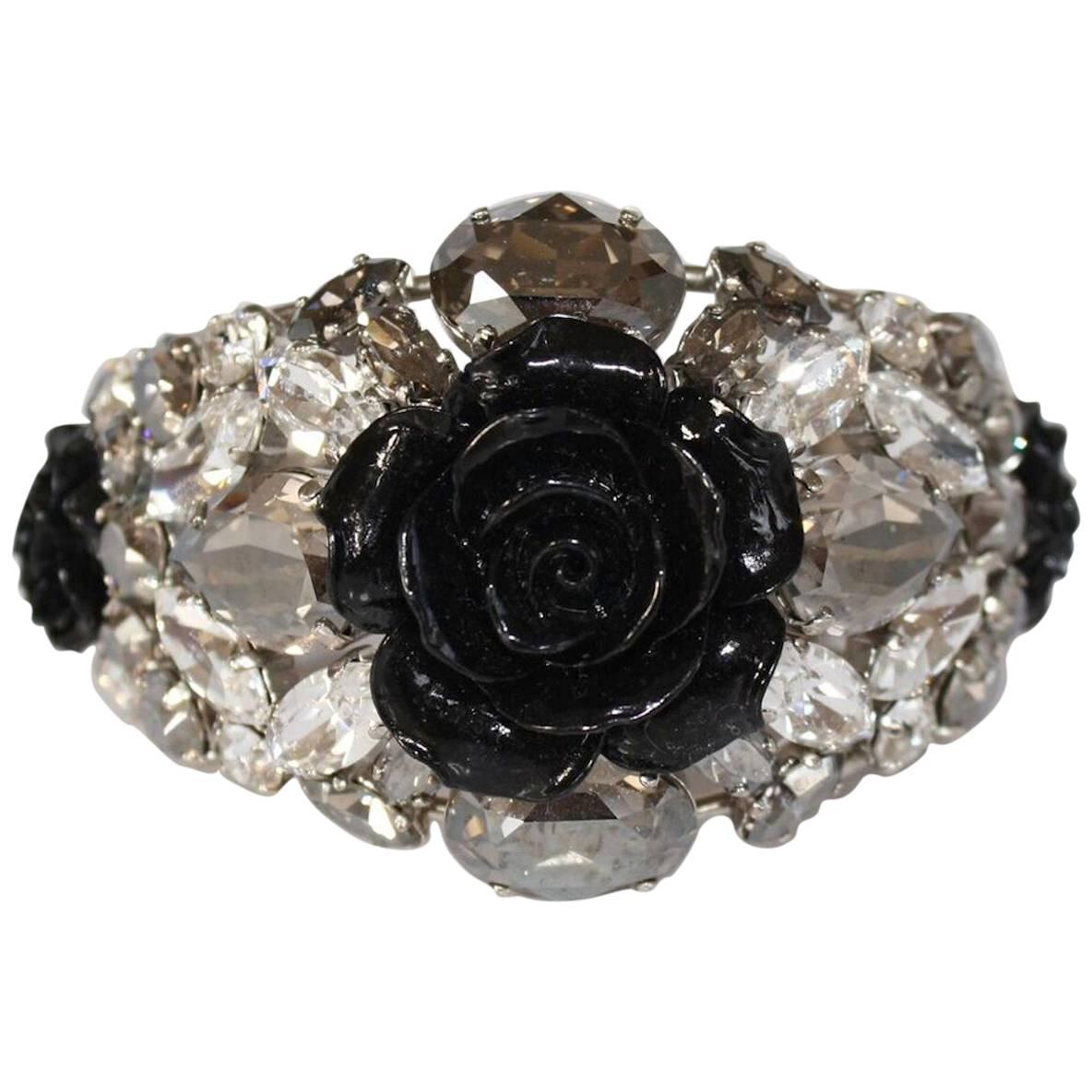 Philippe Ferrandis Black Rose Resin Cuff