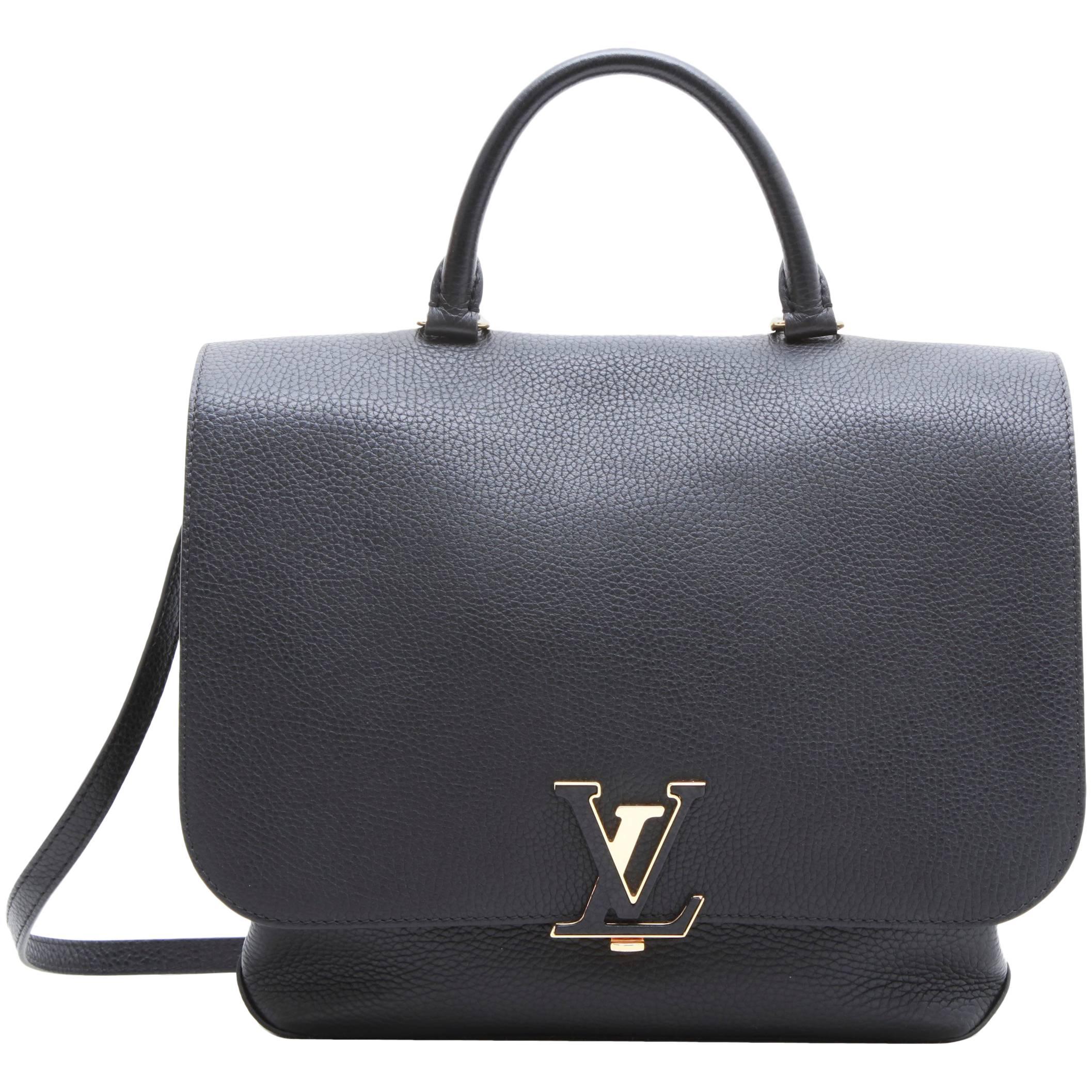 Louis Vuitton "Volta" Shoulder Bag in Black Taurillon Leather