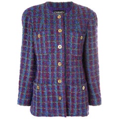 Chanel Checkered Tweed Jacket