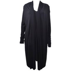 Maison Martin Margiela Black Viscose Dress with Attached Waistcoat 