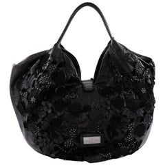 Valentino 360 Bow Hobo in pelle con pizzo grande