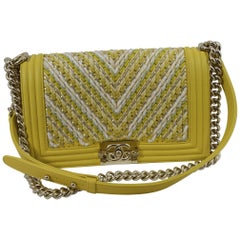 Chanel Catwalk Sample Cruise Collection Yellow Leather Boy 25 Bag