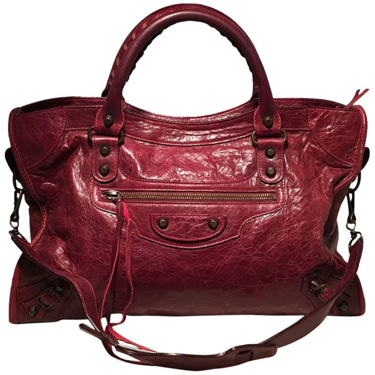 Balenciaga Red Leather Classic City Bag at 1stDibs | balenciaga classic ...