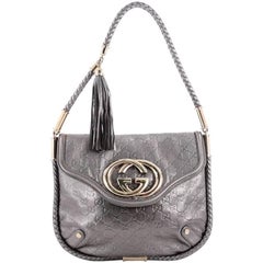 Gucci Britt Tassel Flap Bag Guccissima Leather Medium
