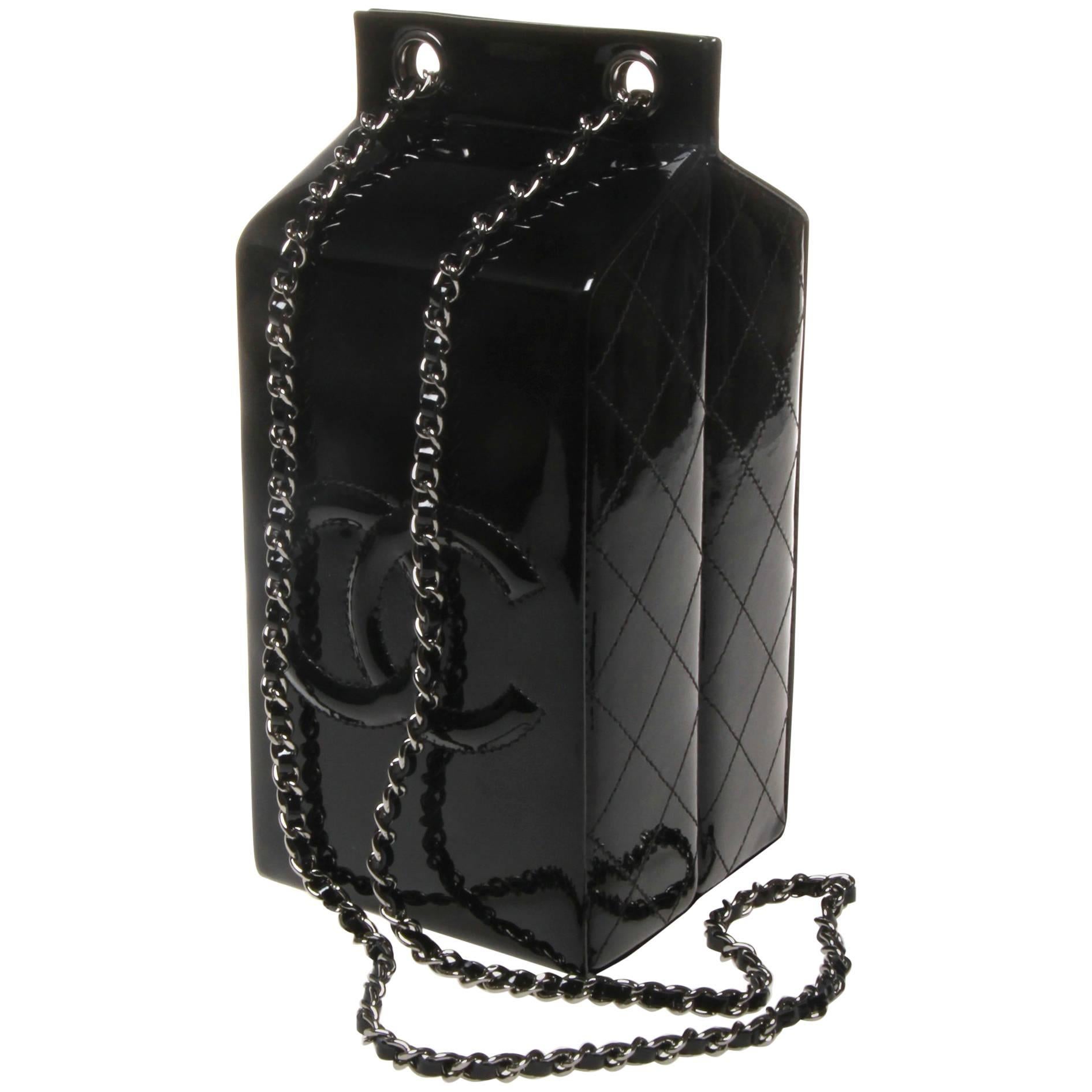 Chanel Limited Edition Fall 14 Patent Milk Carton Crossbody Bag at 1stDibs