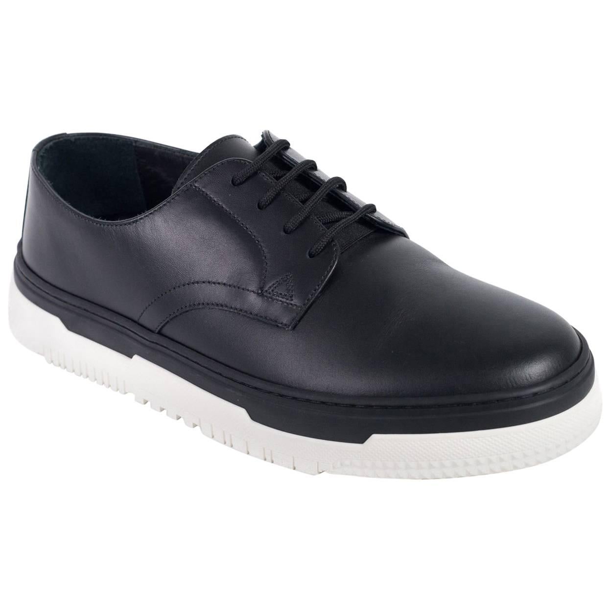 Valentino Mens Black Point Break Leather Derby Sneakers For Sale